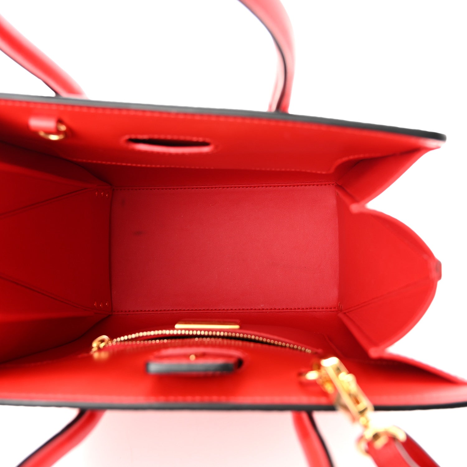 Christian Louboutin Calfskin Patent Studded Small Paloma Red 5 of 9