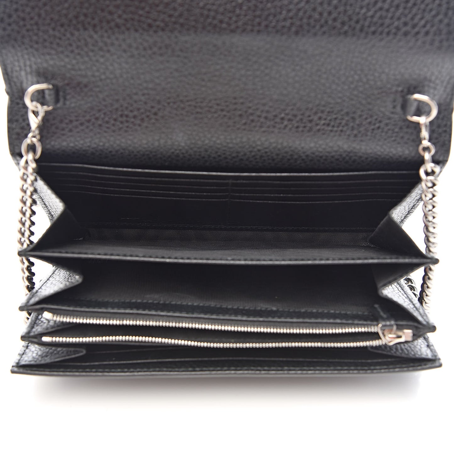 Calfskin Mini Dionysus Chain Wallet Black
