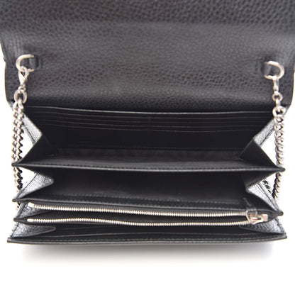 Gucci Calfskin Mini Dionysus Chain Wallet Black 5 of 11