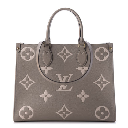 Louis Vuitton Empreinte Monogram Giant Onthego MM Tourterelle Creme 1 of 10