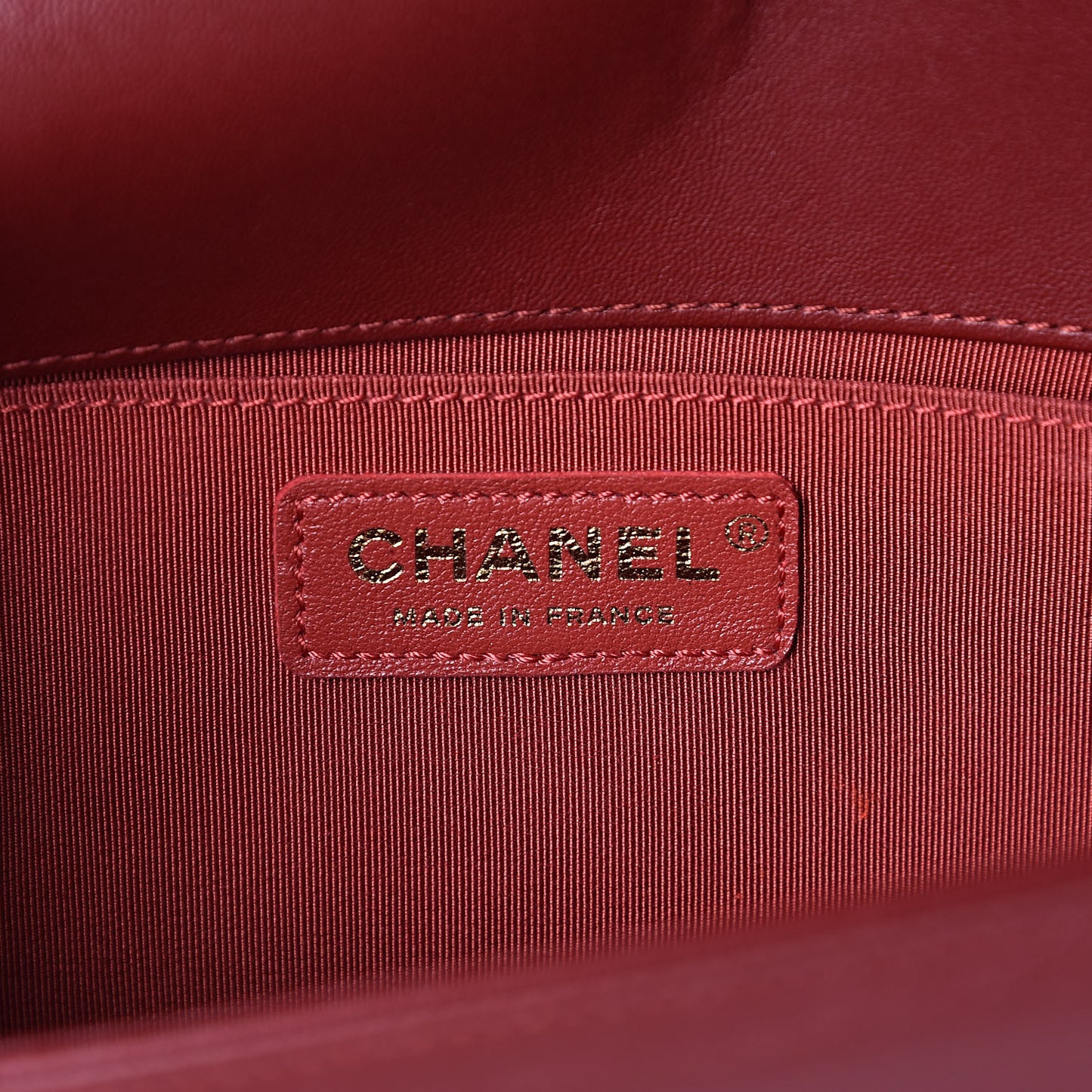 Lambskin Quilted Medium Boy Flap Burgundy