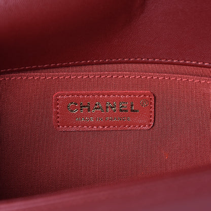 Chanel Lambskin Quilted Medium Boy Flap Burgundy 6 of 12