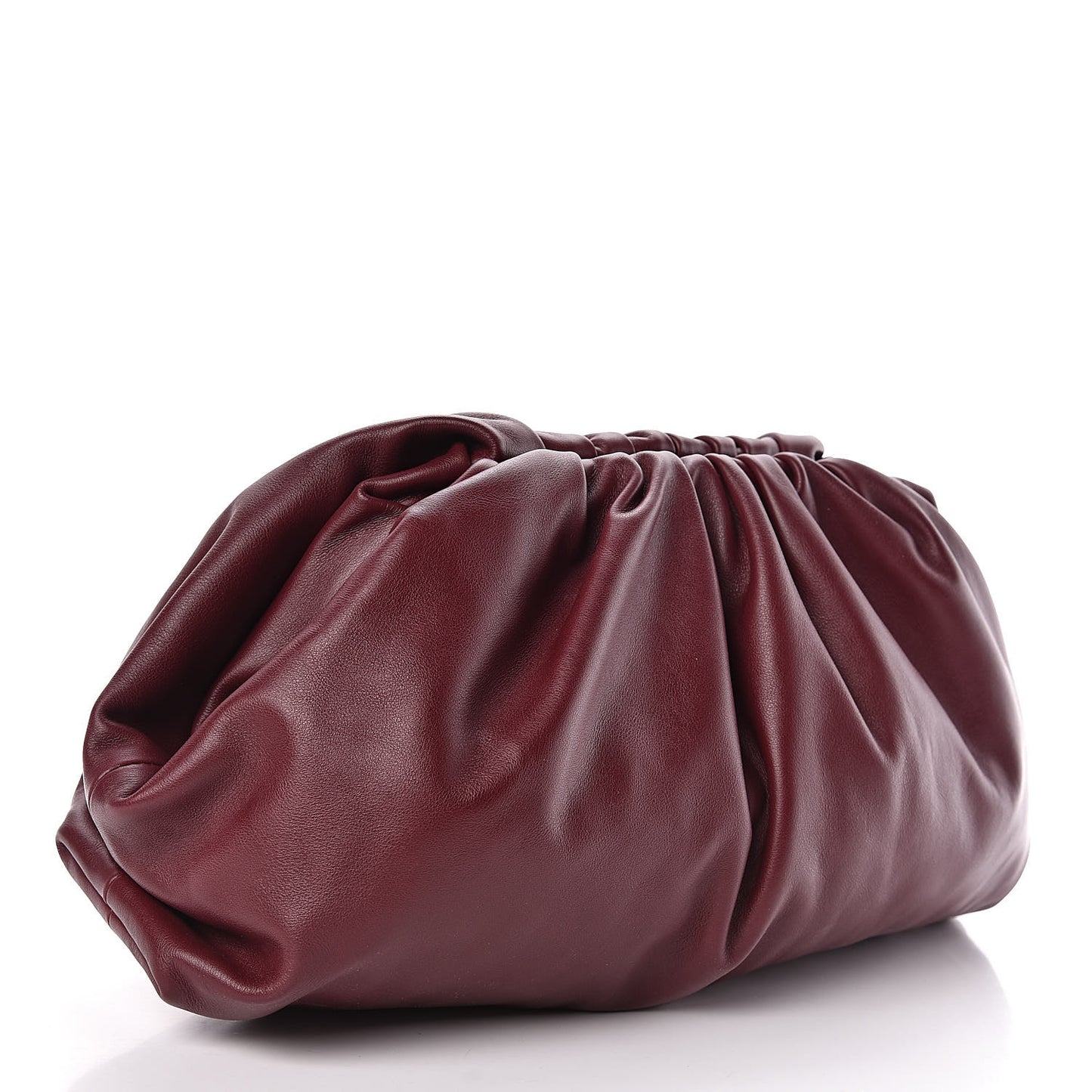 Smooth Butter Calf The Pouch Oversized Clutch Bordeaux