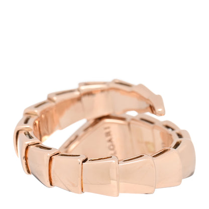 Bulgari 18K Rose Gold Diamond Serpenti Viper Ring M 3 of 5