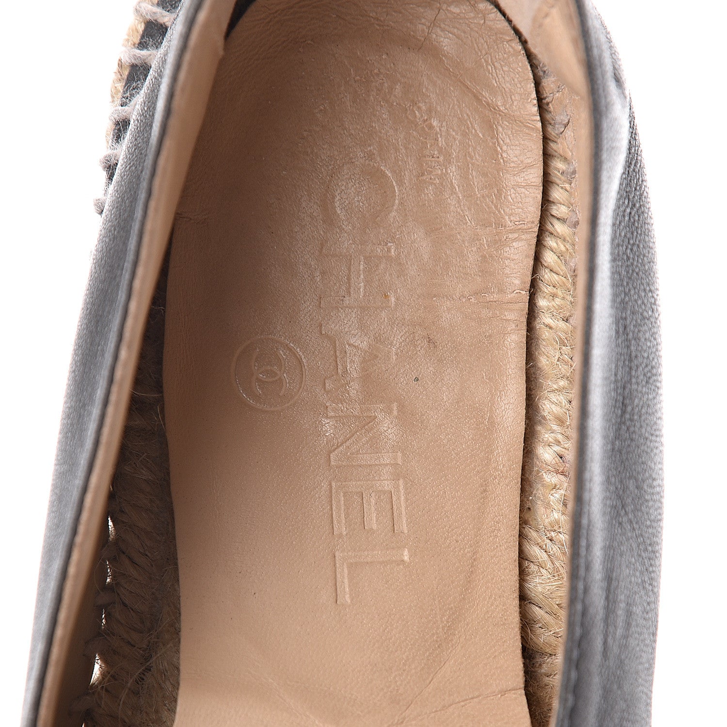 Chanel Lambskin CC Espadrilles 36 Dark Grey 8 of 9