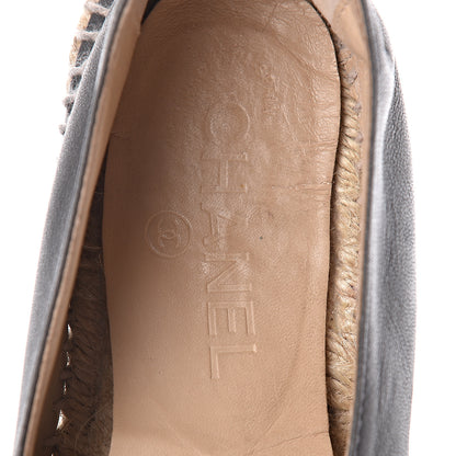 Chanel Lambskin CC Espadrilles 36 Dark Grey 8 of 9
