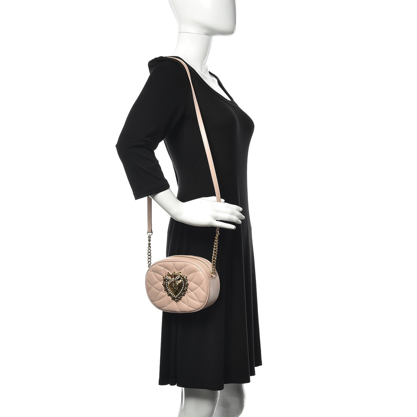 Calfskin Devotion Crossbody Bag Cipria