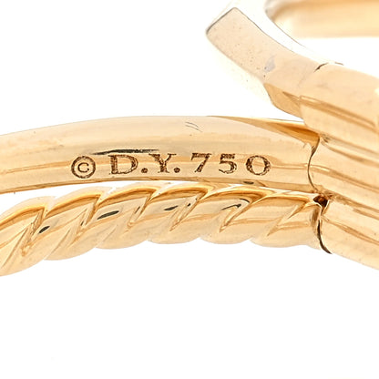 David Yurman 18K Yellow Gold Diamond 9.5mm Stax Three-Row Ring 51 5.75 4 of 4