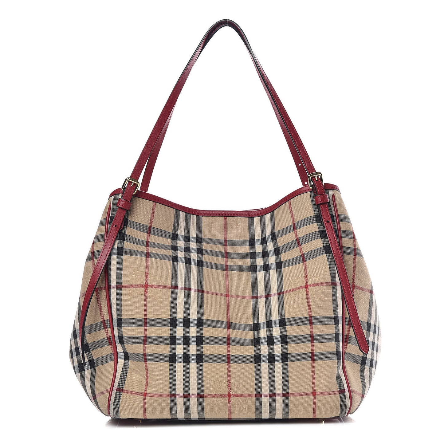 Horseferry Check Small Canterbury Tote Honey Parade Red