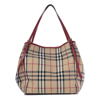 Burberry Horseferry Check Small Canterbury Tote Honey Parade Red 1 of 11