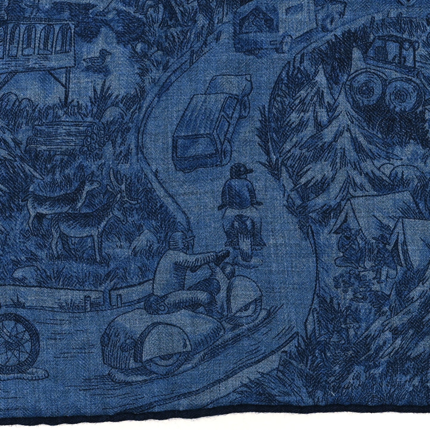 Cashmere Silk Nothing But A Dreamer Scarf 100 Bleu Chine Indigo Marine