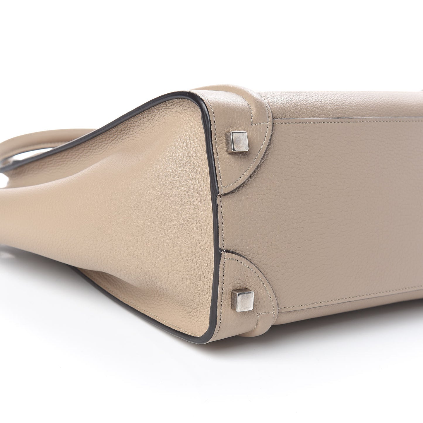 Drummed Calfskin Micro Luggage Dune