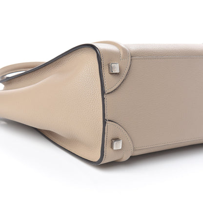 Celine Drummed Calfskin Micro Luggage Dune 12 of 13