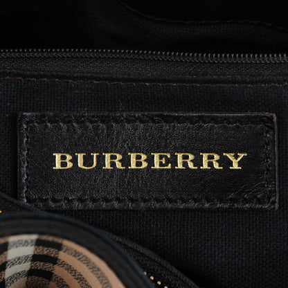 Burberry Haymarket Check Medium Golderton Tote Chocolate 6 of 8