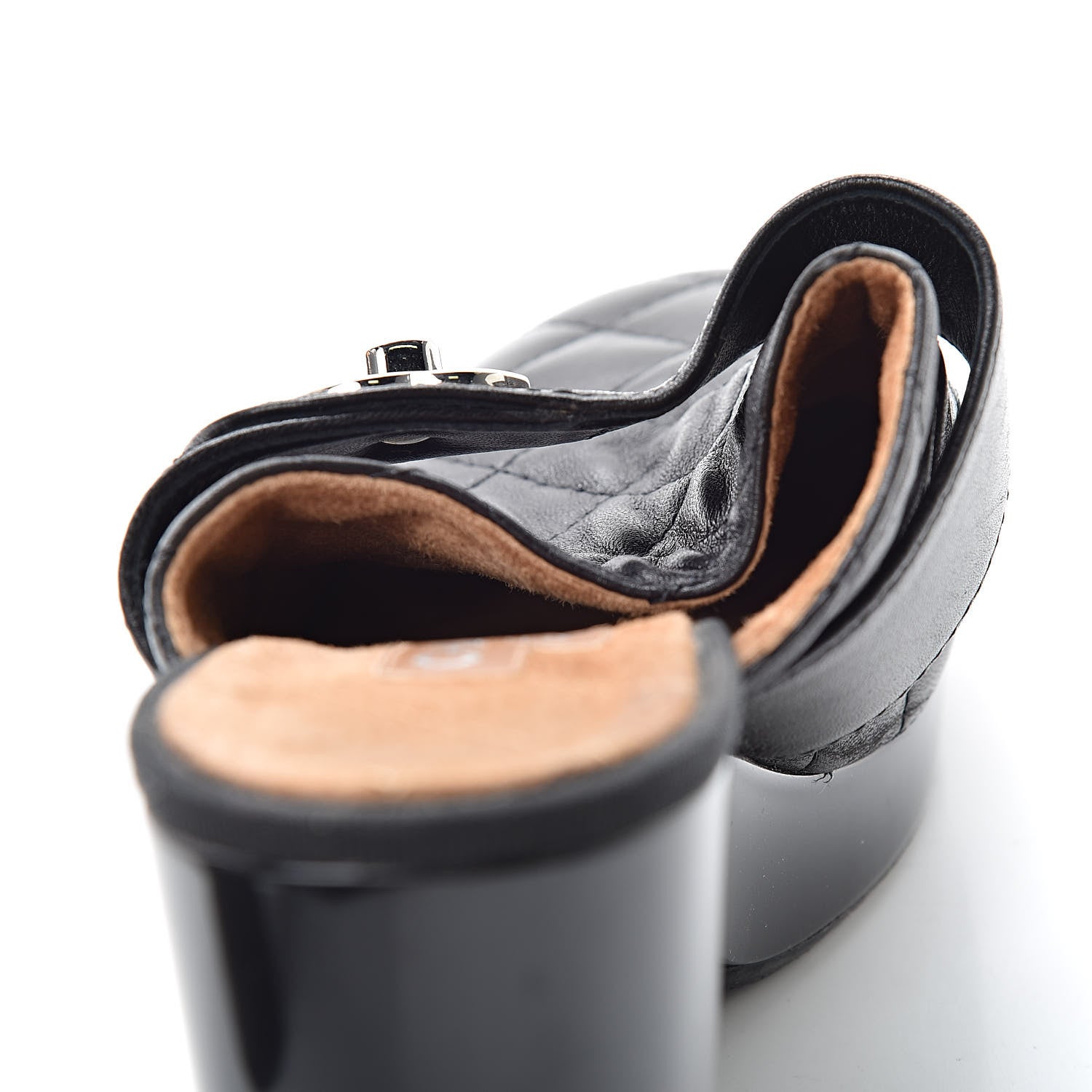 Chanel Lambskin Quilted CC Mules 40.5 Black 9 of 11