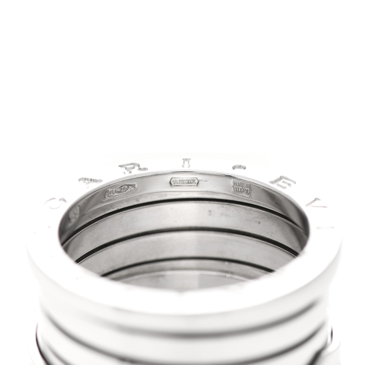 Bulgari 18K White Gold B.Zero1 Four-Band Ring 58 8.5 4 of 6