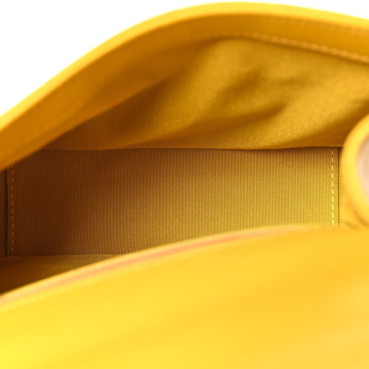 Lambskin Quilted Small Chain Infinity Top Handle Flap Yellow