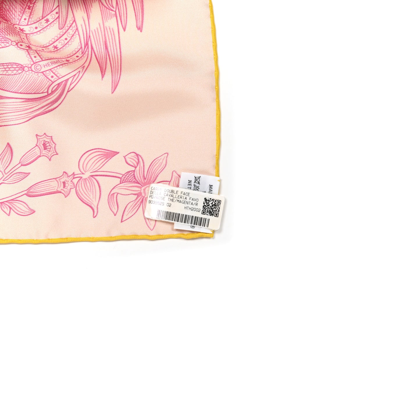 Silk Della Cavalleria Favolosa Reversible Scarf 90 Rose The Magenta Rose Fragola