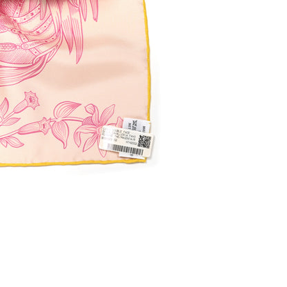 Hermes Silk Della Cavalleria Favolosa Reversible Scarf 90 Rose The Magenta Rose Fragola 5 of 5