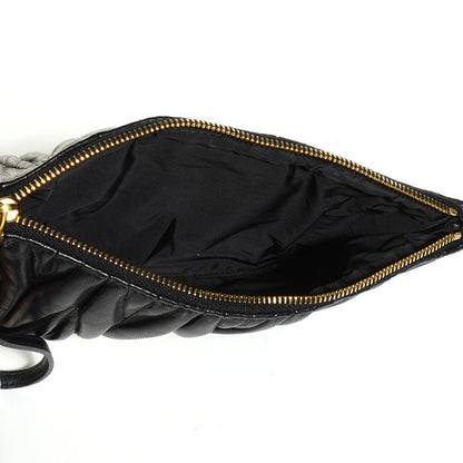 Miu Miu Leather Matelasse Lux Clutch Black 5 of 8