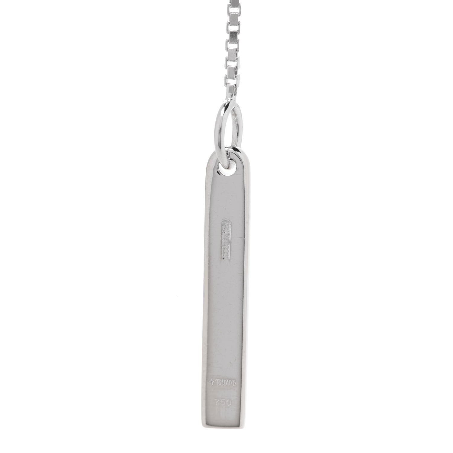 Gucci 18K White Gold 20mm Lariat Necklace 5 of 6