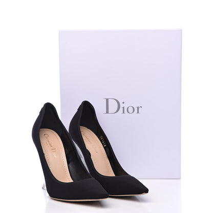 Christian Dior Grosgrain Neoprene Lucite Etoile Pumps 37 Black 11 of 11