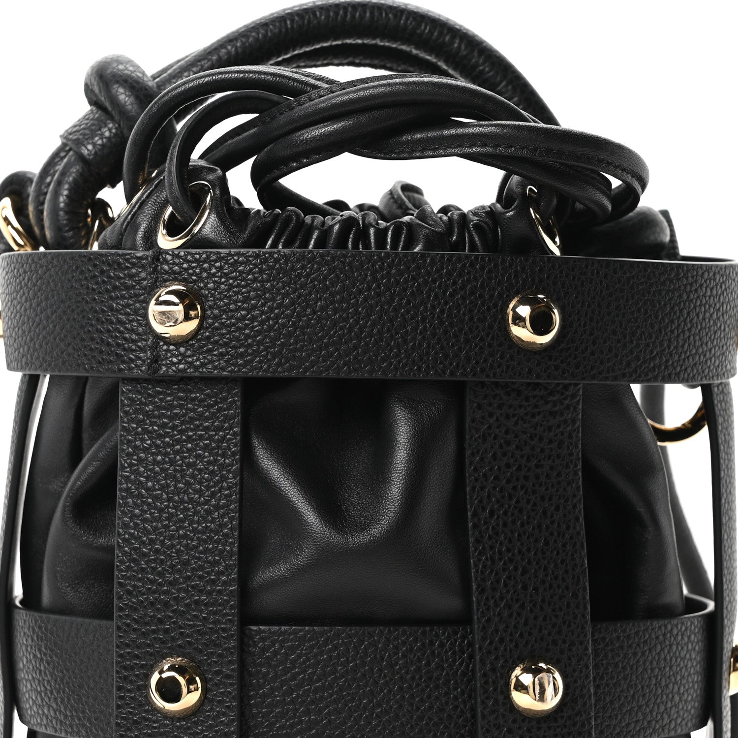 Salvatore Ferragamo Calfskin Cage Bag Black 6 of 8