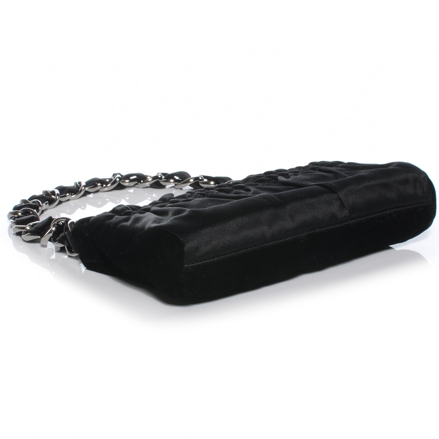 Chanel Velvet Satin Evening Bag Black 4 of 7
