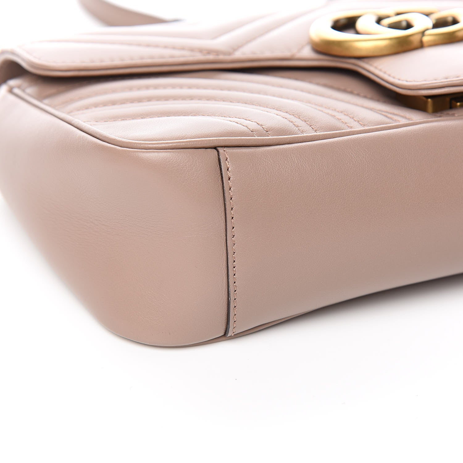 Gucci Calfskin Matelasse Small GG Marmont Shoulder Bag Porcelain Rose 8 of 10