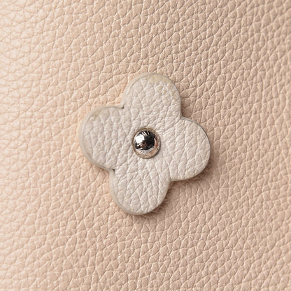 Louis Vuitton Calfskin Flowers Lockme Bucket Creme 10 of 11