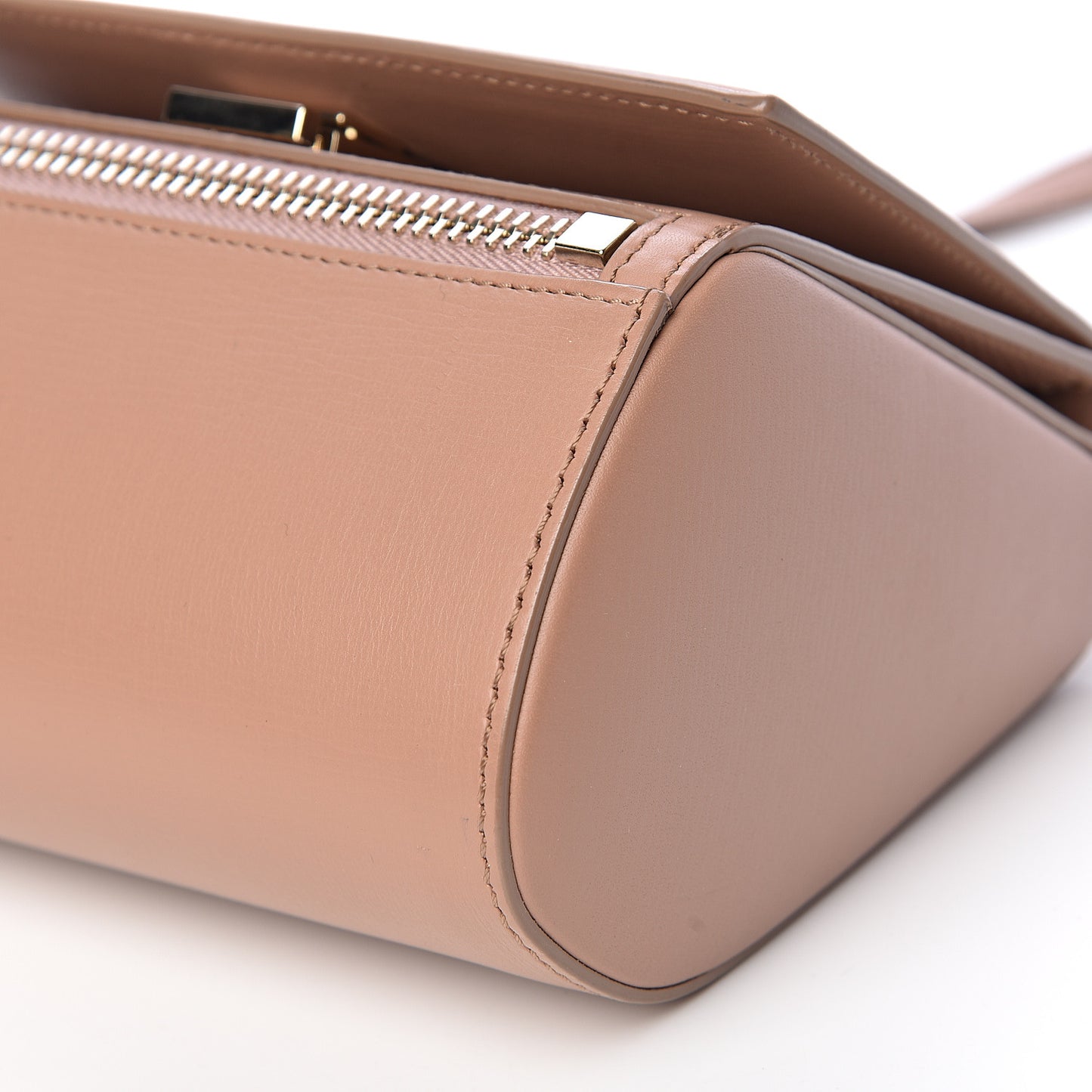 Textured Calfskin Mini Pandora Box Crossbody Bag Old Pink