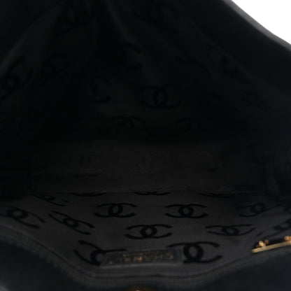 Chanel Lambskin Cross Stitch Shopper Tote Black 5 of 10
