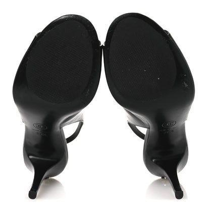 Chanel Goatskin Slingback Sandals 39.5 Black 7 of 12