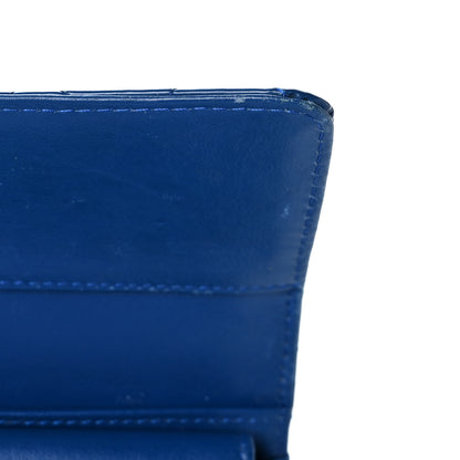 Chanel Patent Calfskin Quilted Large Flap Wallet Blue 11 of 12