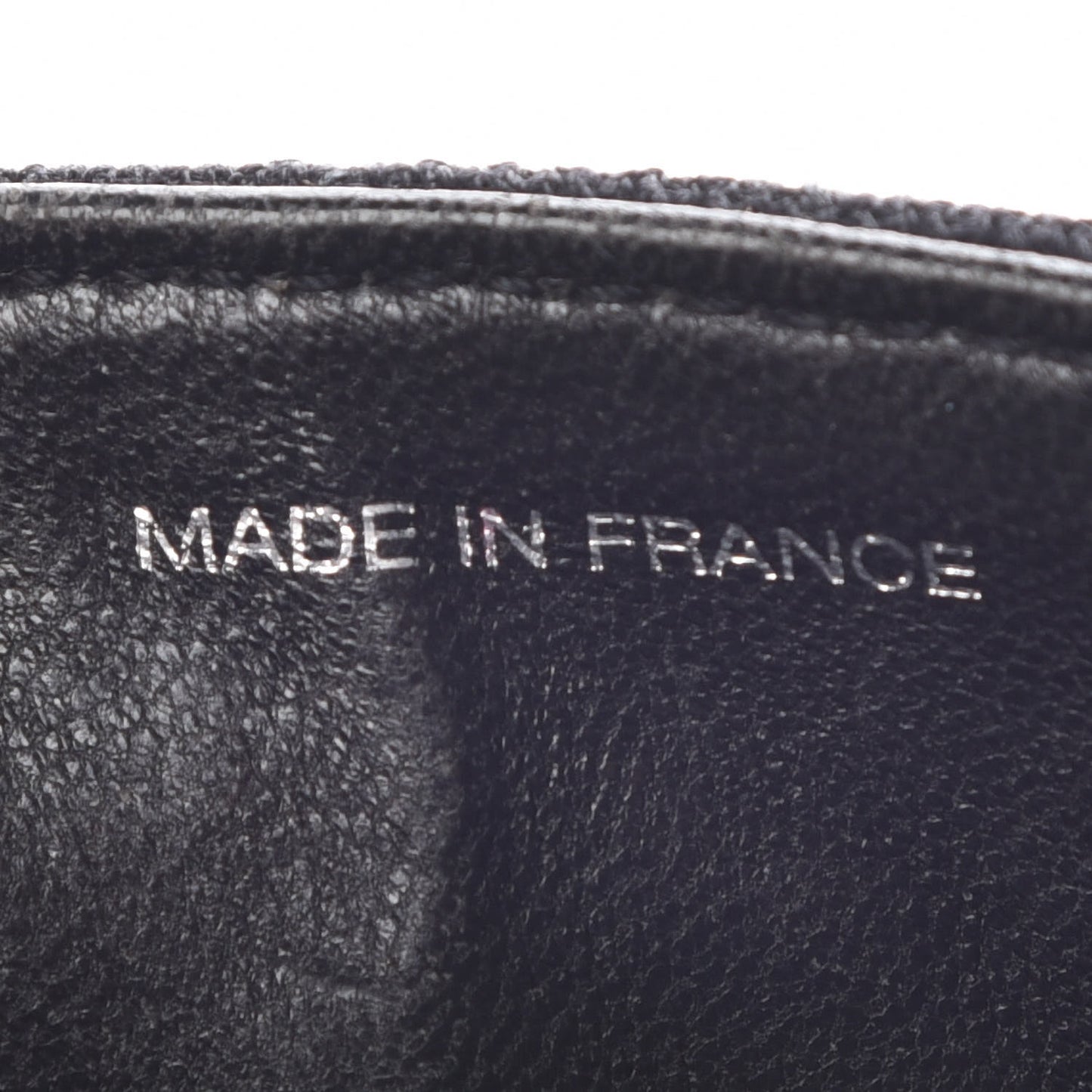 Patent Canvas Quilted Flap Clutch Black