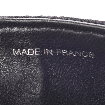 Chanel Patent Canvas Quilted Flap Clutch Black 9 of 14