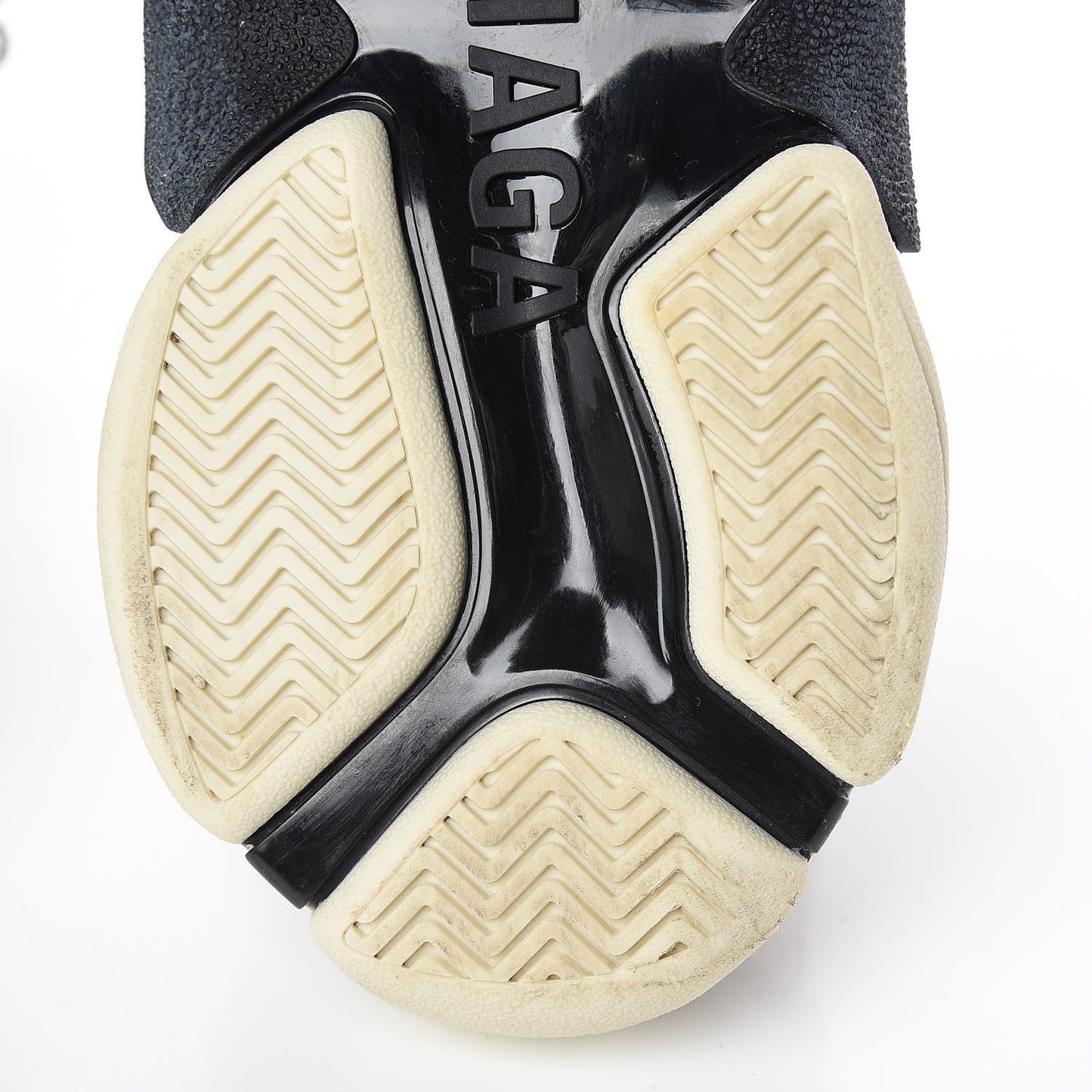 Fabric Mesh Womens Triple S Sneakers 37 Beige Black