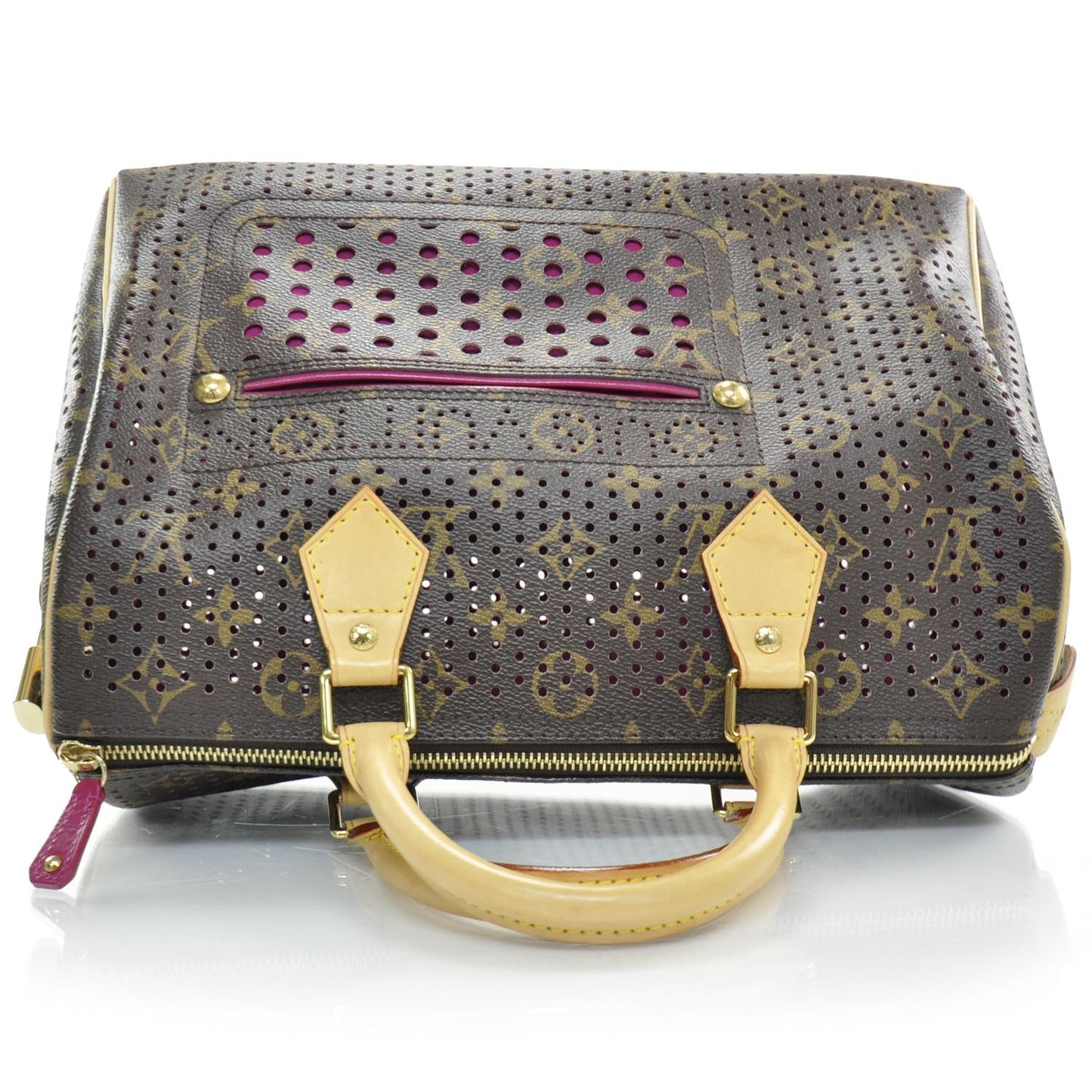 Monogram Perforated Speedy 30 Fuchsia