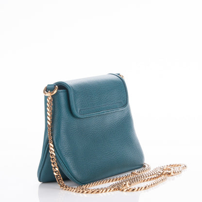 Gucci Dollar Calfskin Small 1973 Chain Shoulder Bag Deep Cobalt 3 of 6