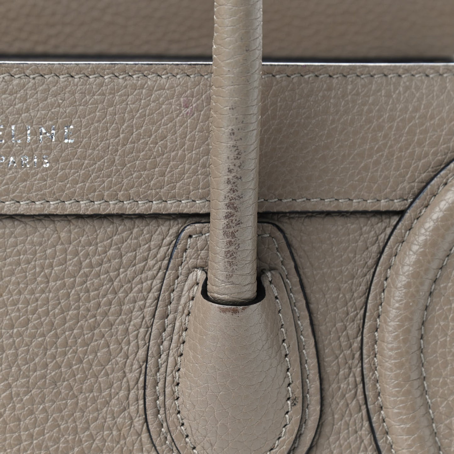 Drummed Calfskin Nano Luggage Dune