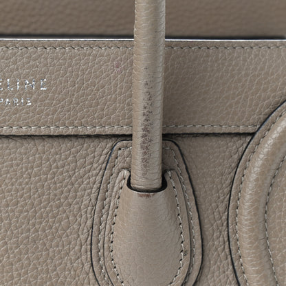 Celine Drummed Calfskin Nano Luggage Dune 14 of 16