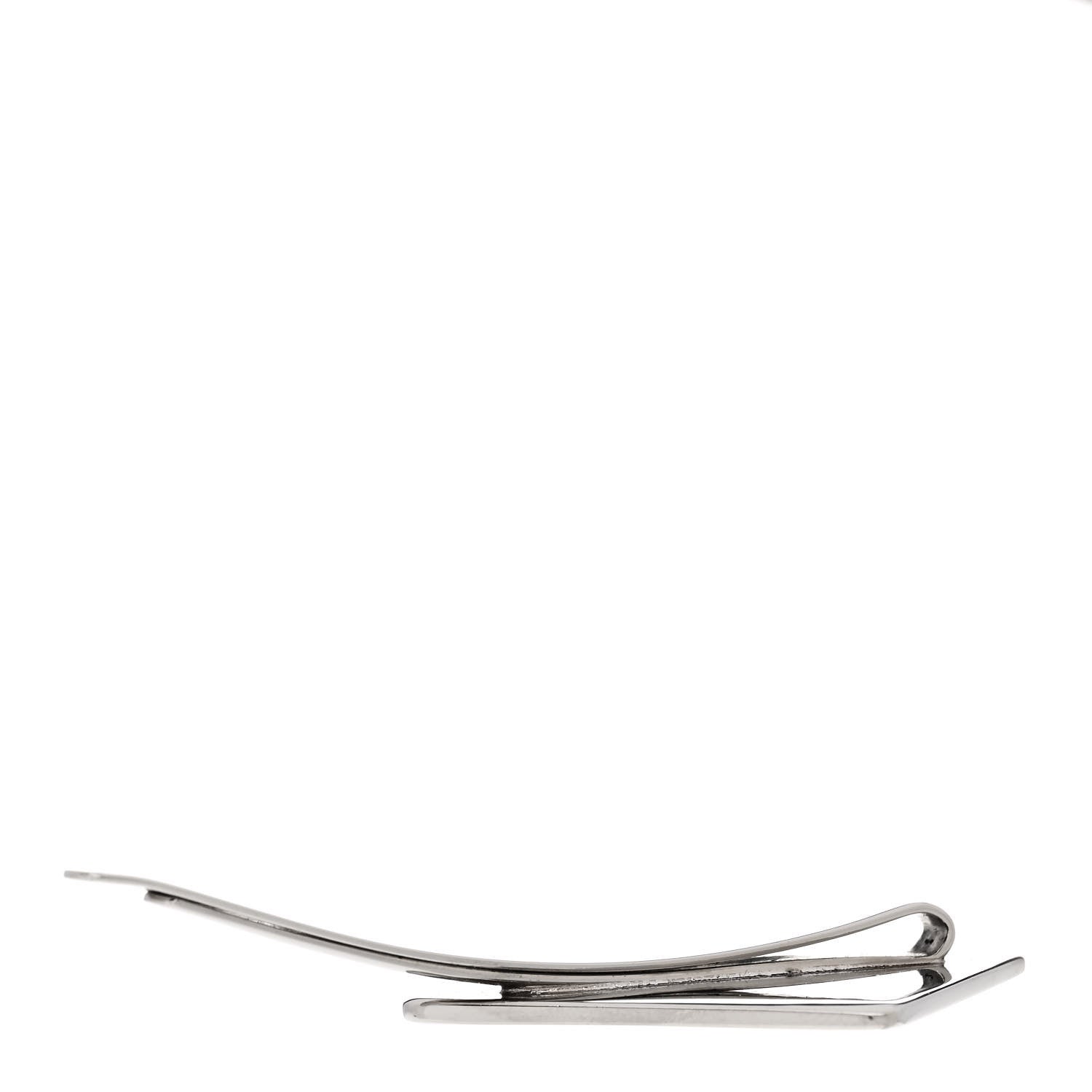 Prada Metal Triangle Hair Clip Set White 4 of 5