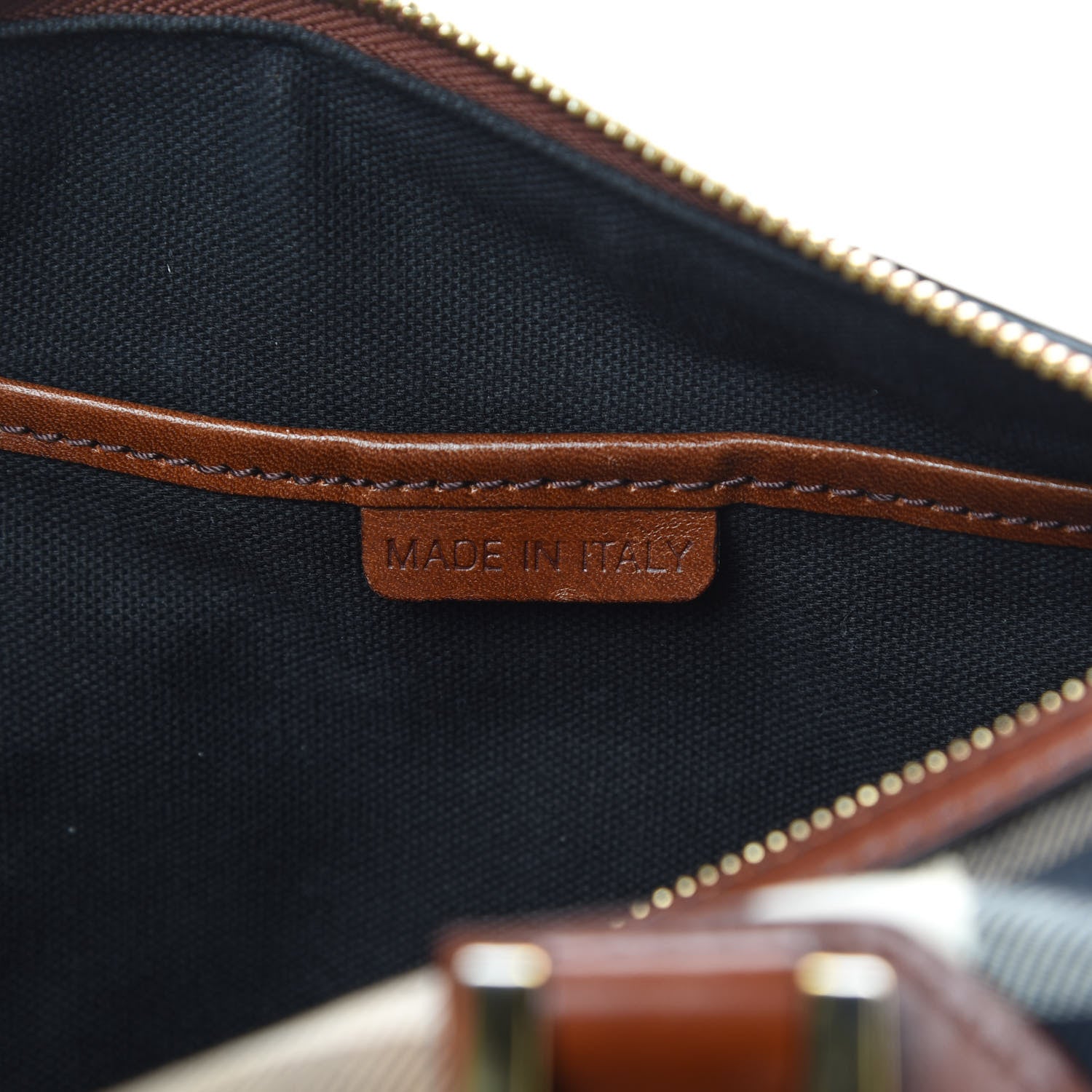 Burberry House Check Bridle Calfskin Medium Alchester Bowling Bag Dark Tan 7 of 17