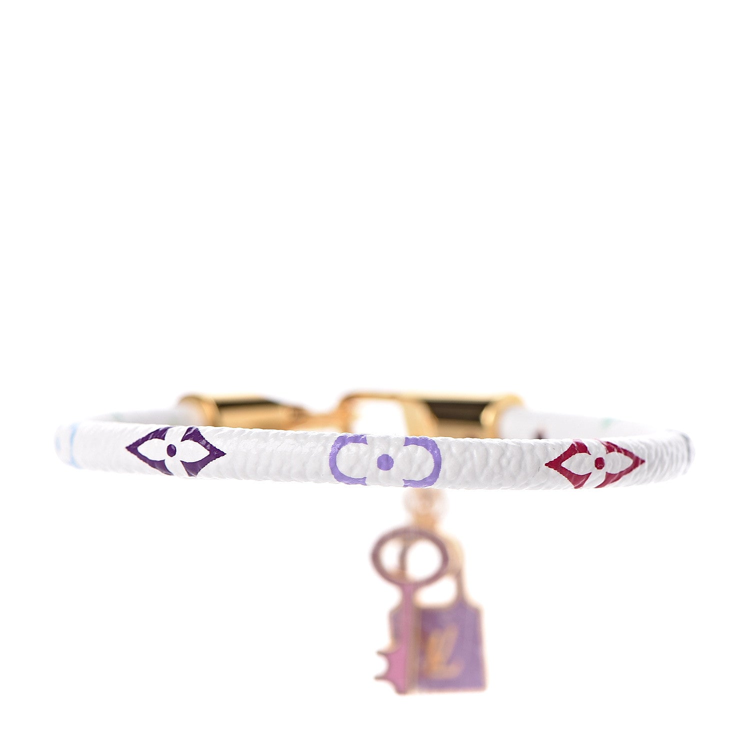 Louis Vuitton Monogram Multicolor Luck It Bracelet 19 White 3 of 3
