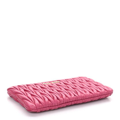 Miu Miu Nappa Matelasse Lux Pouch Fuxia 4 of 8