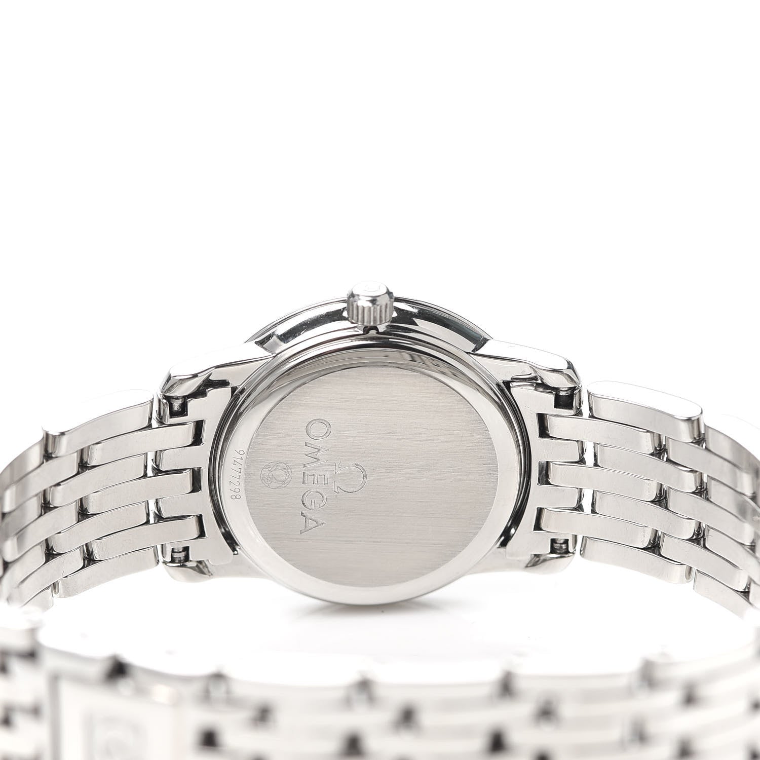 Omega Stainless Steel Diamond Bezel Mother of Pearl 22mm De Ville Prestige Quartz Watch 4575.71.00 4 of 5