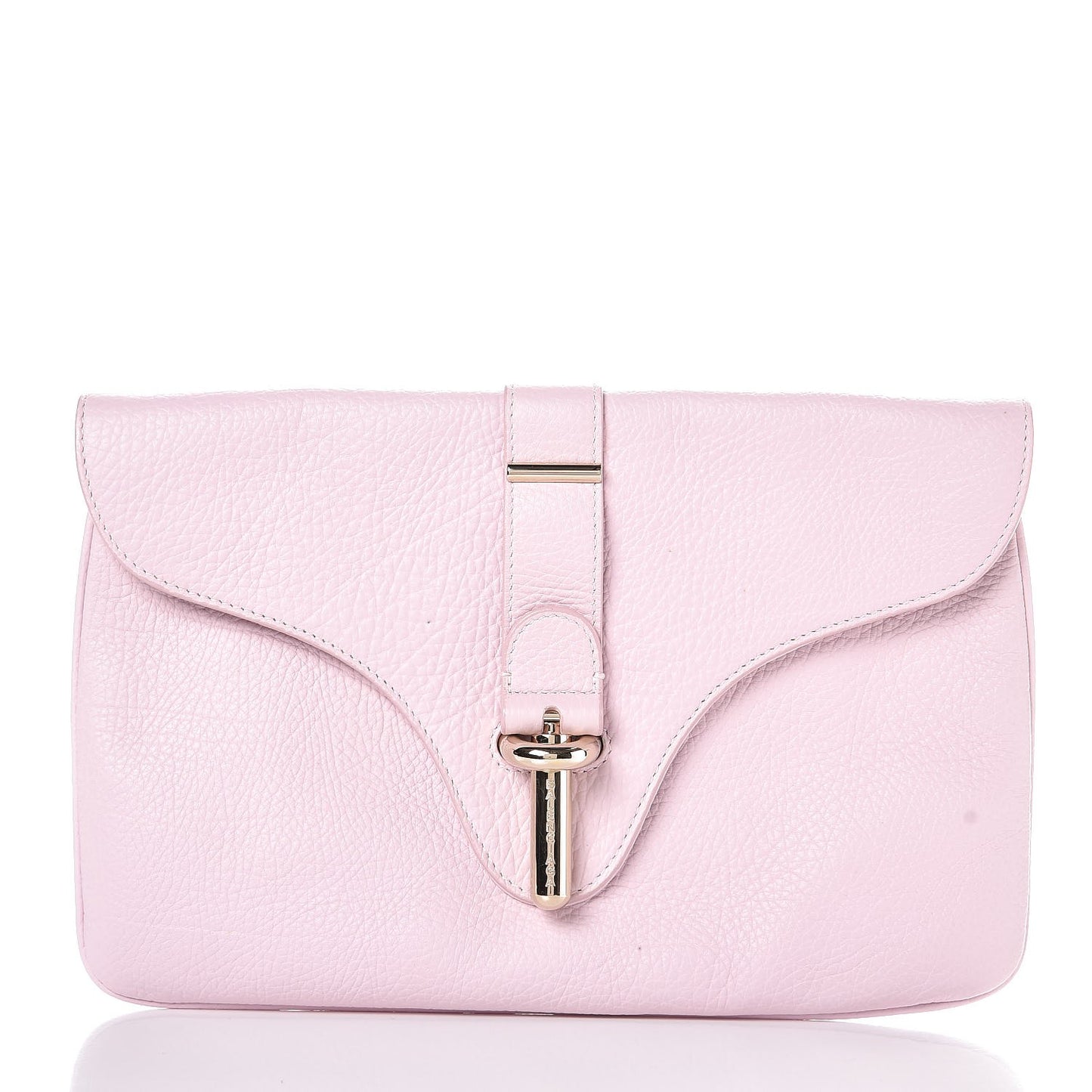 Grained Calfskin Tube Pochette Rose Poudre