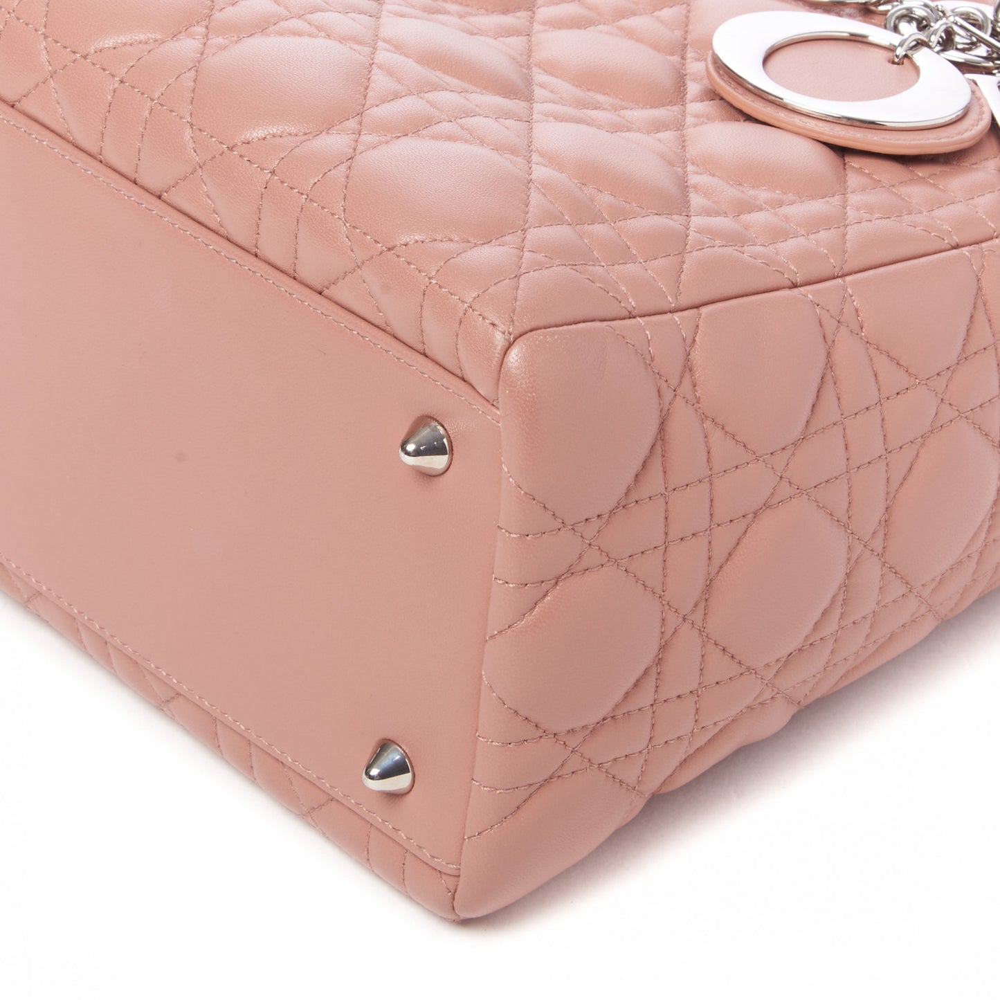 Lambskin Cannage Medium Lady Dior Pink