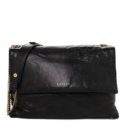 Lanvin Lambskin Quilted Medium Sugar Flap Shoulder Bag Black 1 of 19