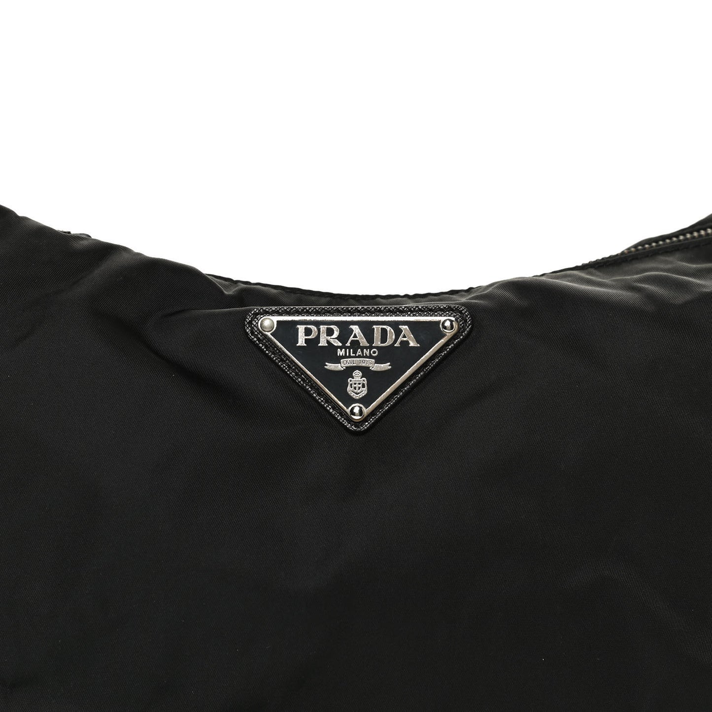 Tessuto Nylon Saffiano Hobo Black